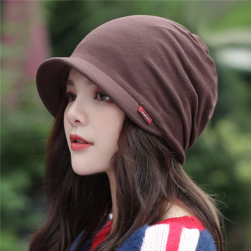 Ladies\'s Knitted Head Cap Ladies Fashion Windproof Warm Thicken Hats Simple Solid Color Hat For WomenNew Autumn Winter Hat