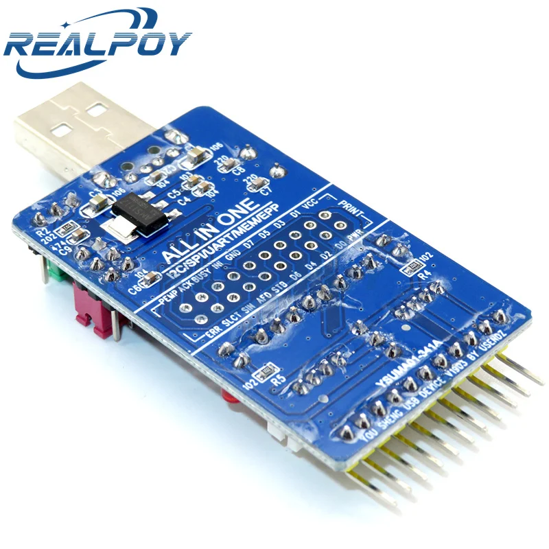 ALL IN 1 CH341A USB to SPI I2C IIC UART TTL ISP Serial Adapter Module EPP/MEM Converter For Serial Brush Debugging RS232 RS485