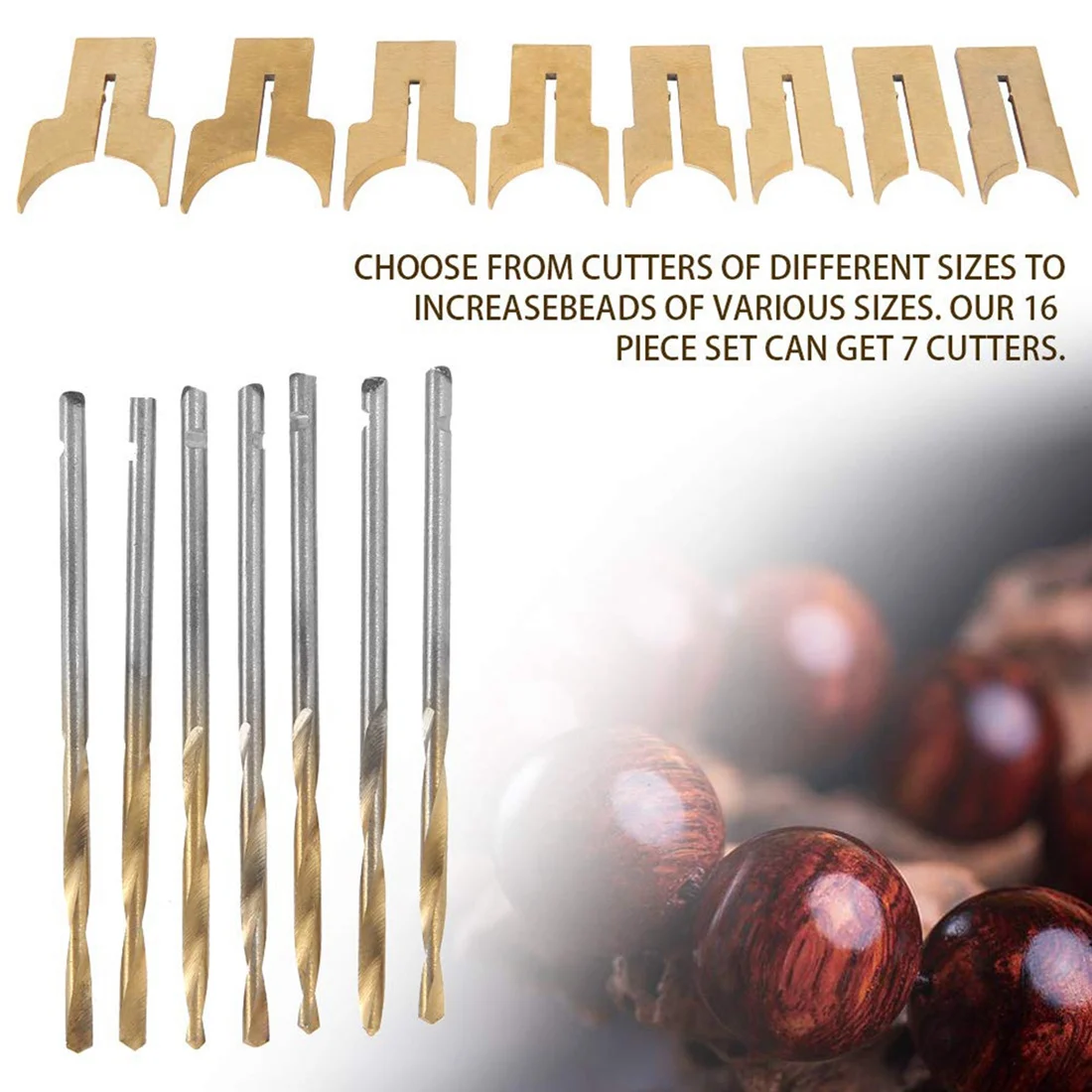 AEE8-Premium Beads Drill Bit Wooden Bead Maker Carbide Ball Blade Woodworking Milling Cutter Molding Tool Beads Router
