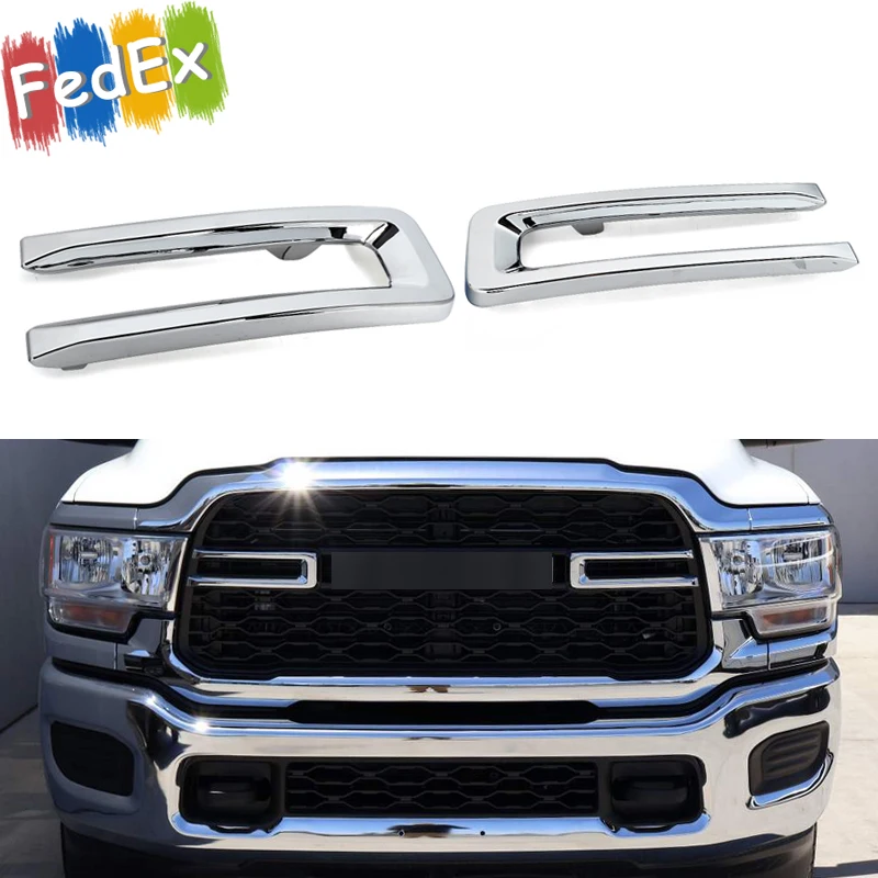 

Grille Trim Compatible with 2019-2024 Ram 2500 3500 4500 5500 Front Grille Grill Cover Trim Matte Black & Glossy Black & Chrome