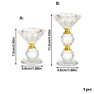 1 pc transparent creative diamond crystal candlestick house room living room dining room doing decoration 6 Main Sales Sailing Glass - №5