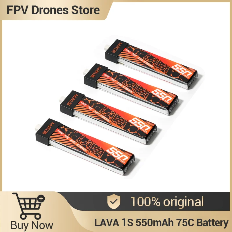 BETAFPV LAVA 1S 550mAh 75C Battery (4PCS)