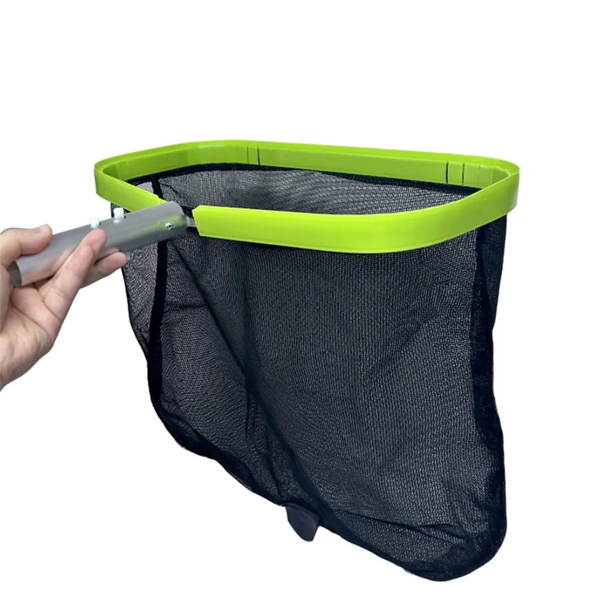 【A30I~】 Swimming Pool Leaf Skimmer Net Leaf Skimming Deep Rake Net with Reinforced Frame and Safety Button