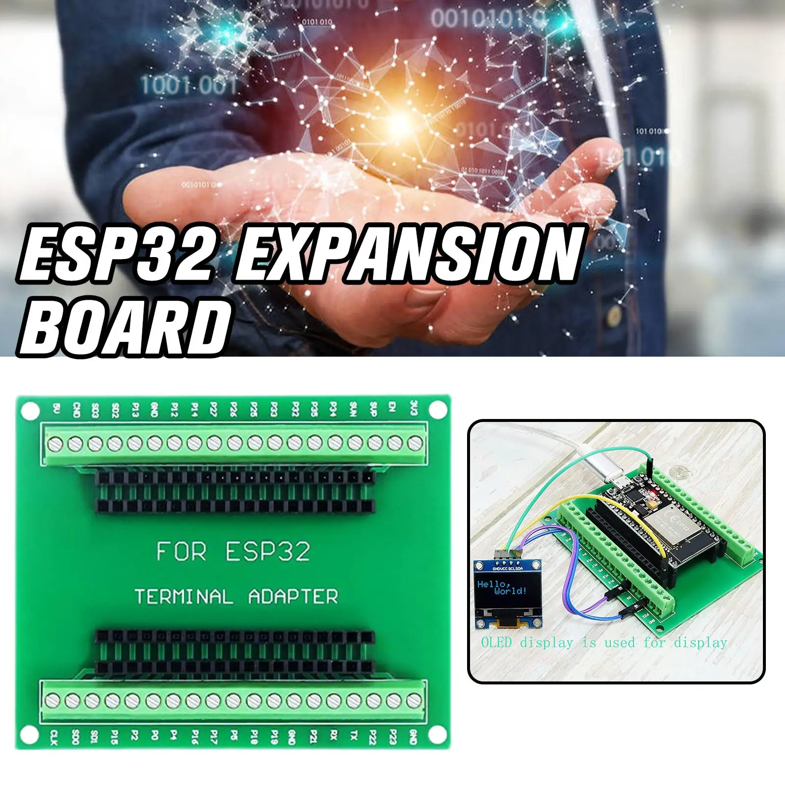 ESP32 Breakout Board for Arduino GPIO 1 into 2 Compatible with 38 Pins ESP32S ESP32 Development Board 2.4 GHz Dual Core F1O0