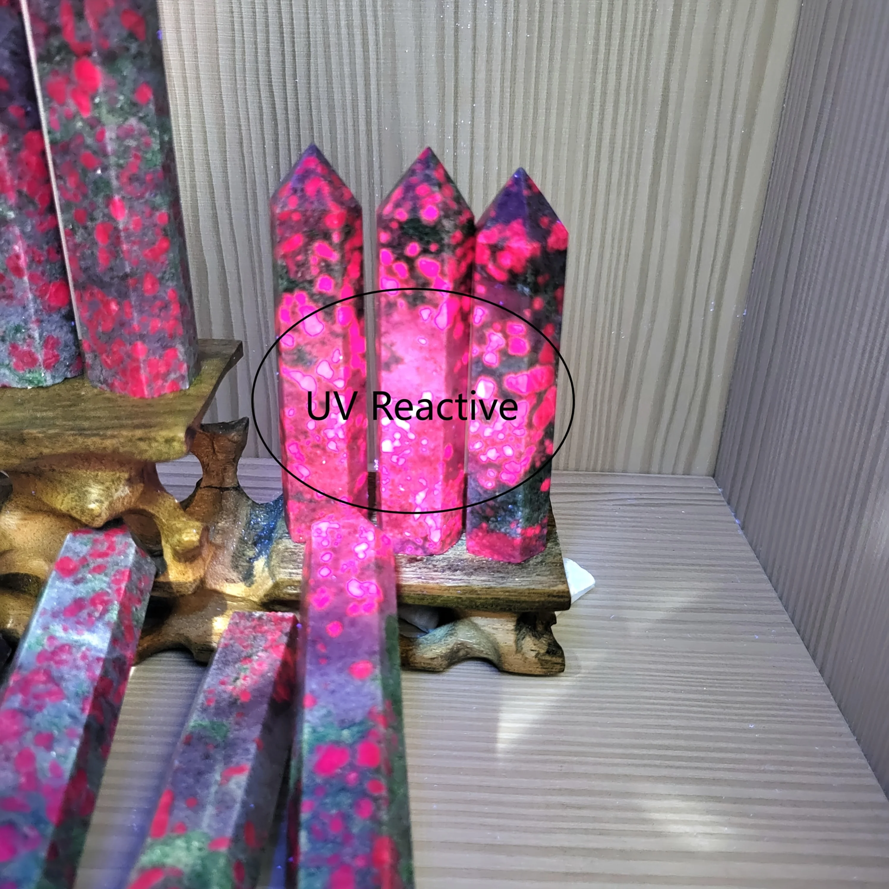 Large Natural Ruby In Kyanite Obelisk Hand Polished Red Blue Green Crystal Tower Collectible Display Reiki Home Decor Gift