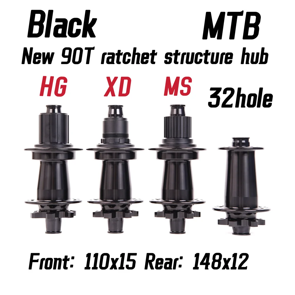 New 90T Ratchet Bicycle Wheel Seal Bearing 6 Bolt Disc Brake J-Bend 32 Hole BOOST MTB Wheel XD MS HG110*15/148 * 12