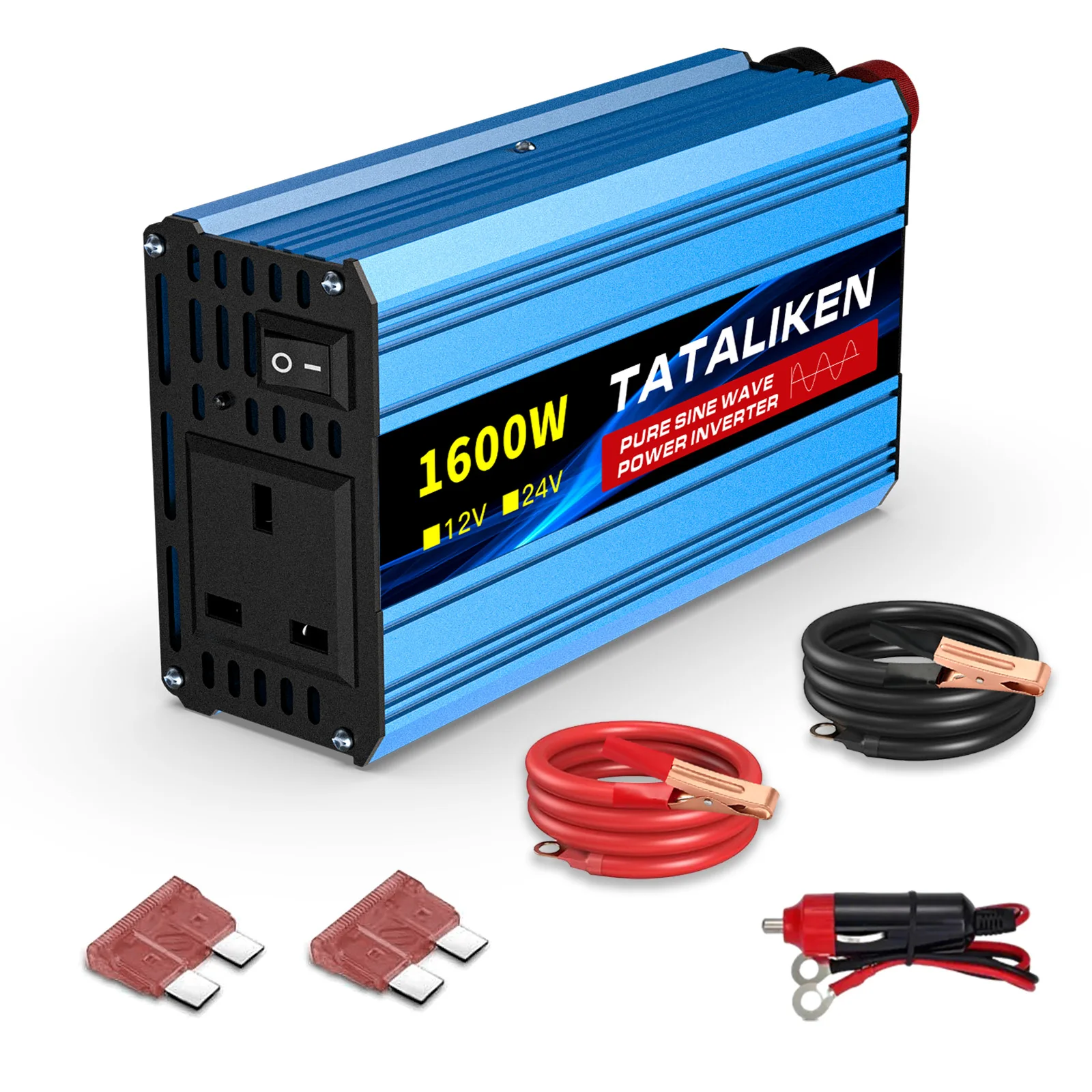 Pure Sine Wave Power Inverter 4000W 6000W, DC 12V to AC 240V 50Hz with UK 3-Pin Socket, Digital Display for RV Truck Solar image 3