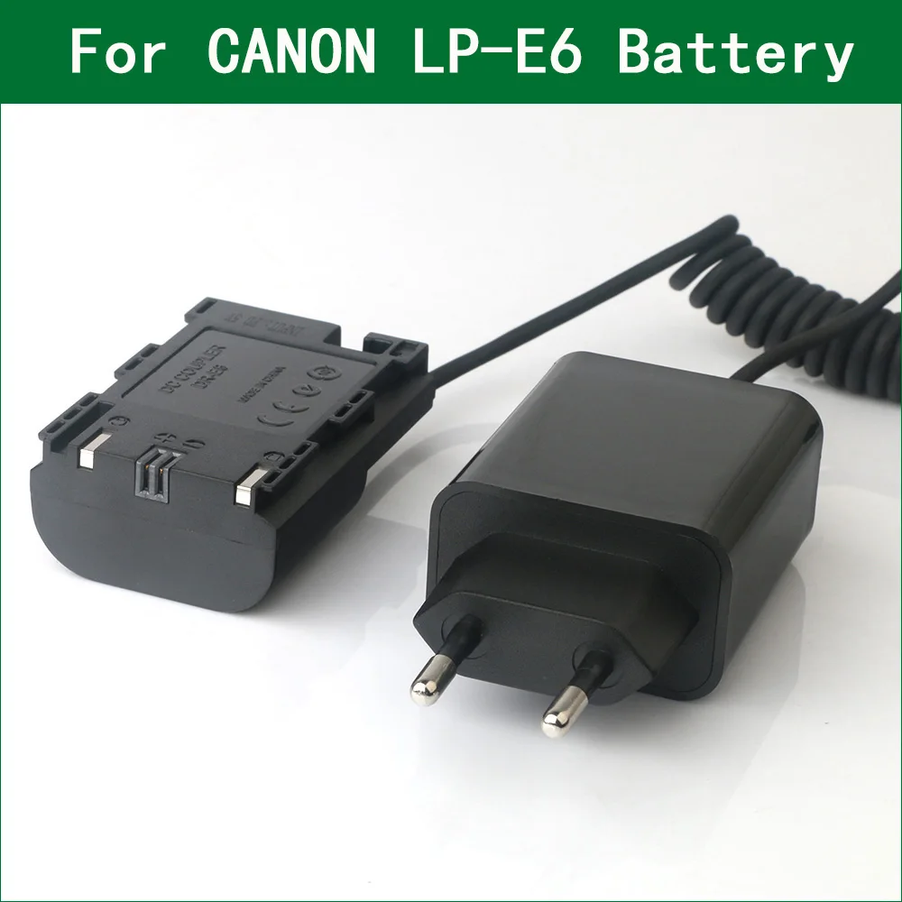 

DR-E6 DC Coupler LP-E6 Dummy Battery USB-C Type-C Cable for CANON Cameras LP-E6N LP-E6NH LP-E6N LP-E6NH EOS 5Ds 5Dsr 6D 60D 7D