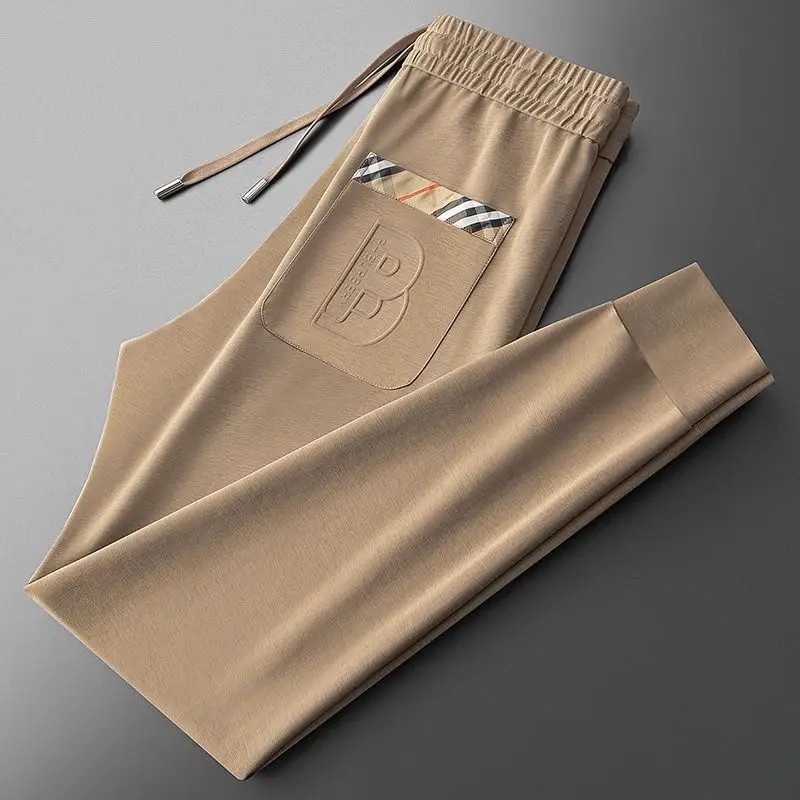 

Summer fashion casual pants men's new cotton ice silk thin trend sports leggings