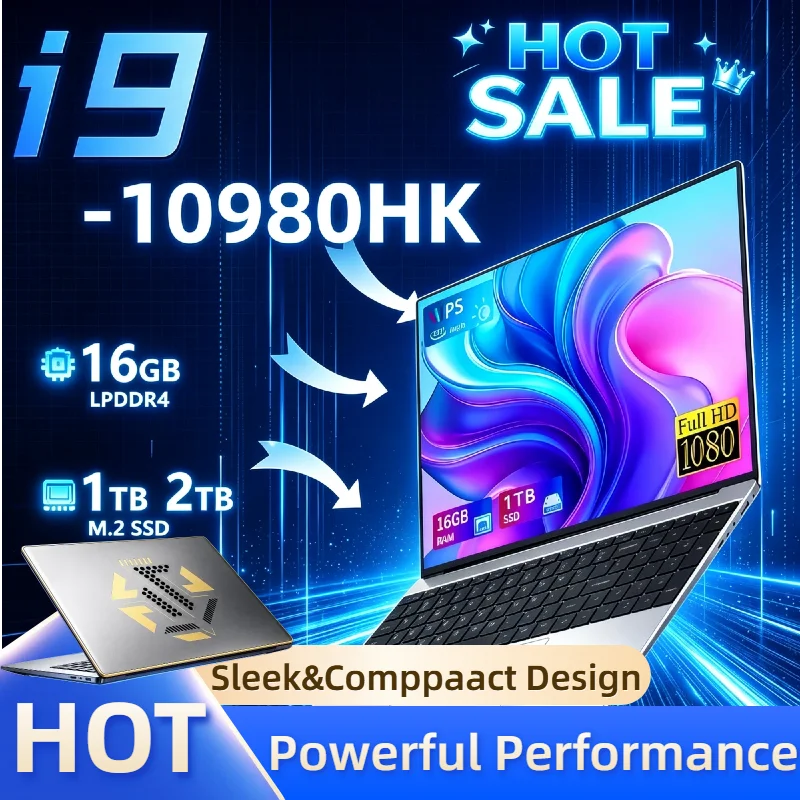 Intel Core I9‑10980HK 14.1 Inch Laptop 32GB RAM 1TB 2TB SSD Backlit Keyboard High‑Performance Office Gaming Notebook