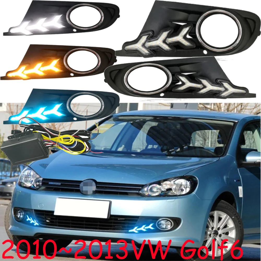 

car bumper golf6 headlight for volkswagen golf6 daytime light 2010~2013y DRL car accessories LED headlamp Golf6 fog light