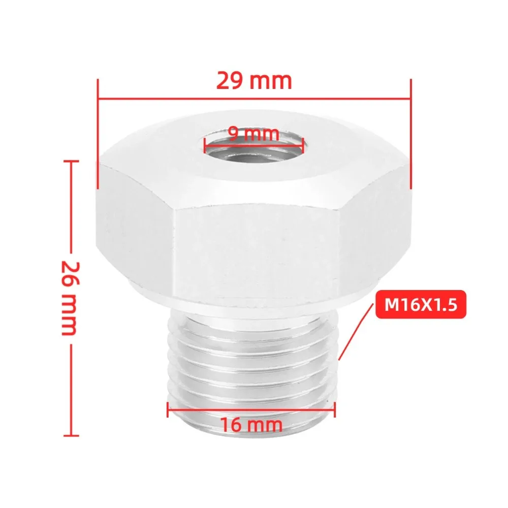 M16 x 1.5 ذكر إلى 1/8 NPT أنثى LS محول مستشعر ضغط الزيت سبائك الألومنيوم LS محول مبادلة المحرك #6