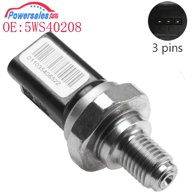 New High Quality Fuel Rail Pressure Sensor For Renault 1.5dCi Clio MK2 MK3 Megane Scenic 5WS40208 8200579287 8200397346