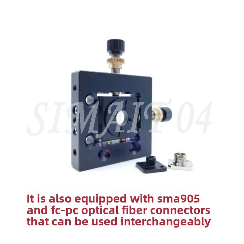 Precision Fiber Optic Coupler Four-Dimensional Adjustable Frame Fiber Optic Pitch Table  SMA905 and FC-PC Switchable