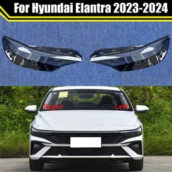 Auto Headlamp For Hyundai Elantra (Domestic Version) 2023 2024 Headlight Cover Lamp Shell Lens Caps Light Lampshade Lampcover