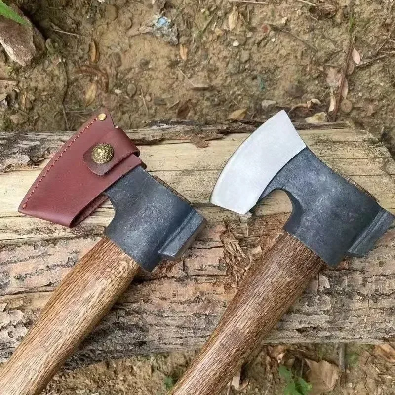 

Углеродистая сталь, уличный топор для кемпинга, острый портативный топор для резки древесины, многофункциональный топор с деревянной ручкой, ручные инструменты больших размеров