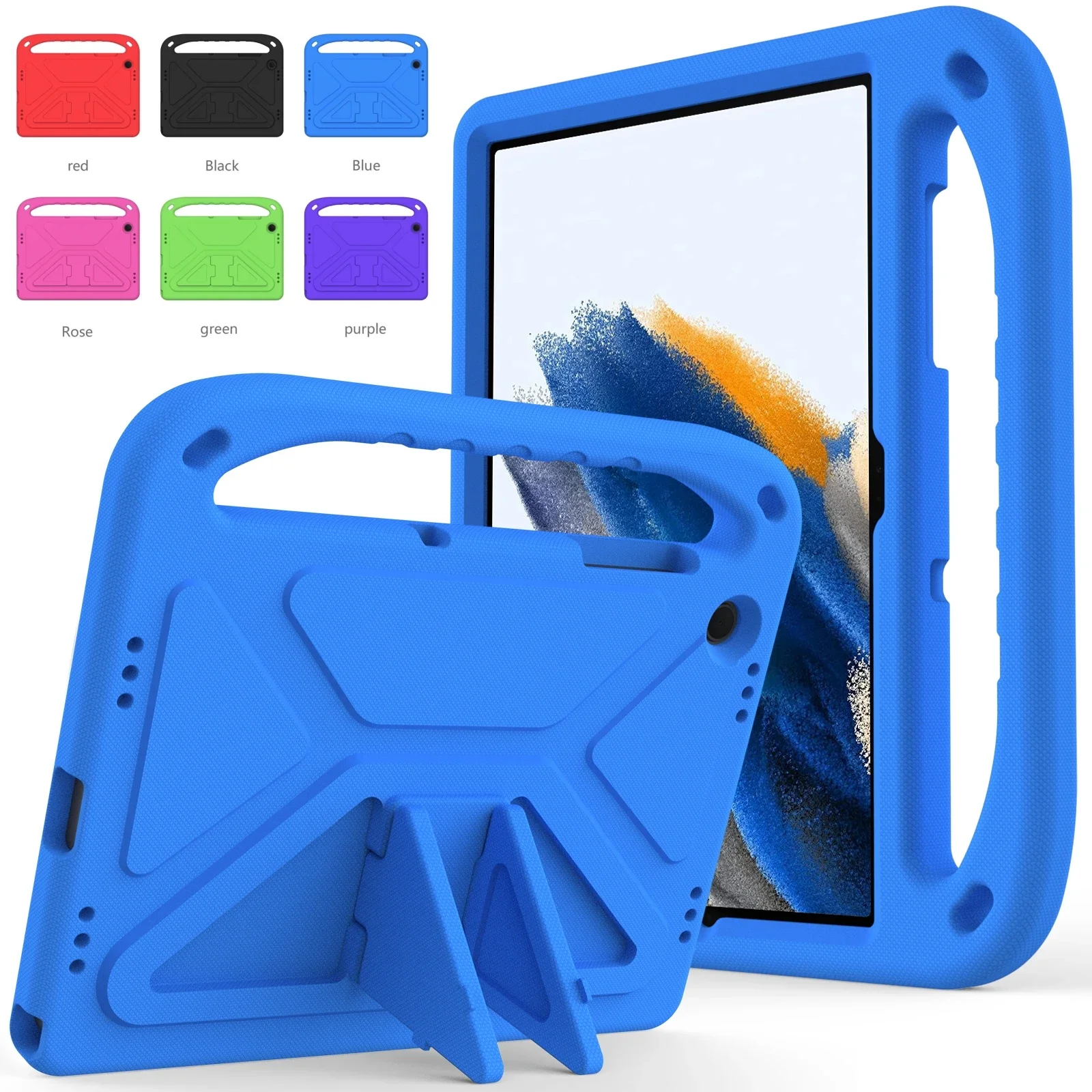 Kids EVA Stand Case for Samsung Galaxy Tab A11 A9 Plus A8 10.5 X200 S11 S7 S8 S9 FE S10+ S6 Lite 10.4 P620 A9+ A7 Lite 8.7 Cover