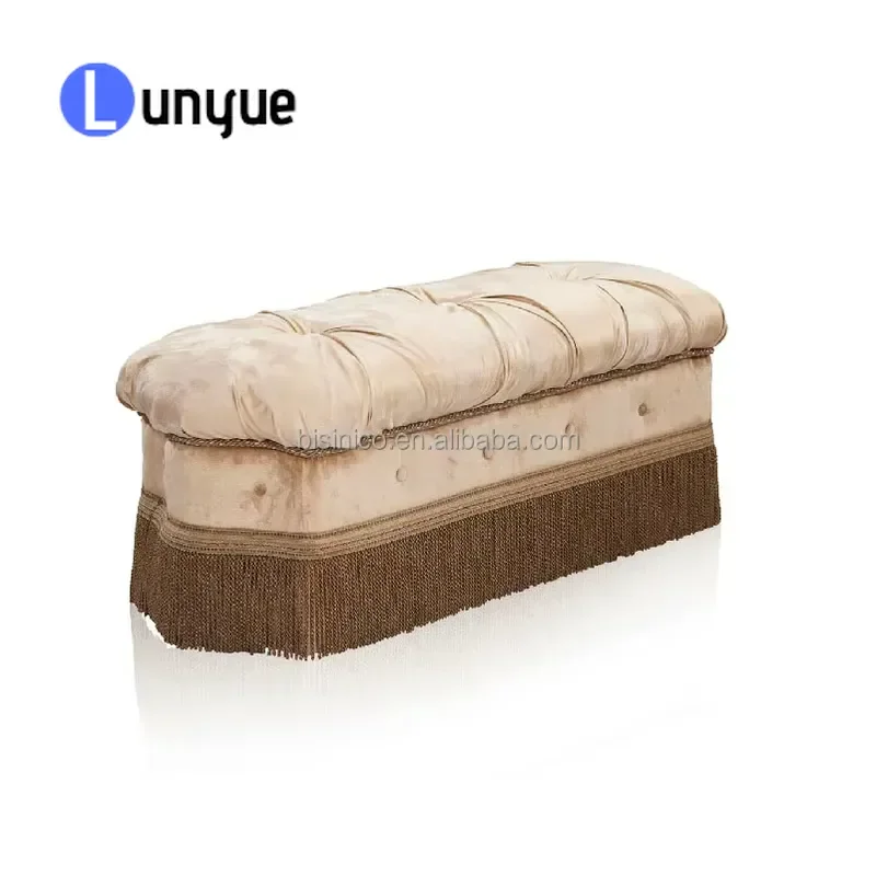 French Elegant Antique Tufted Bench Rococo Style Bed End Stool for Bedroom Furniture Luxury Vintage Design Home Decor