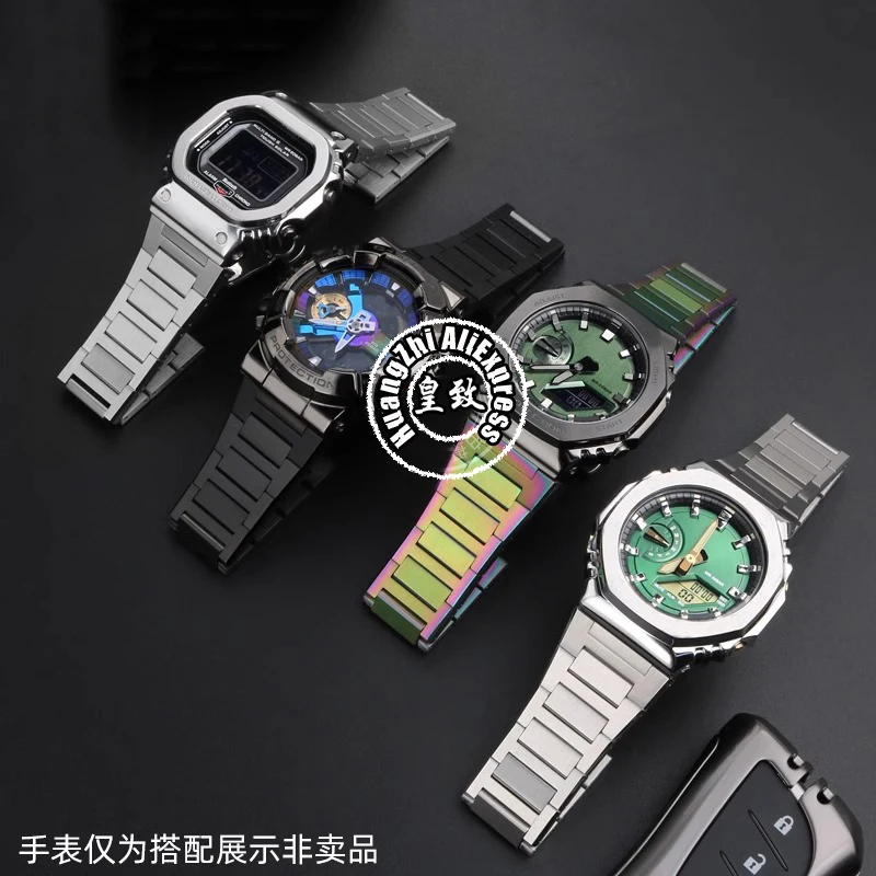 For Casio G-SHOCK GA-2100 GM2100 Watchband farmhouse oak modified Stainless steel watch chain men\'s strap DW-5600 GA110 Bracelet