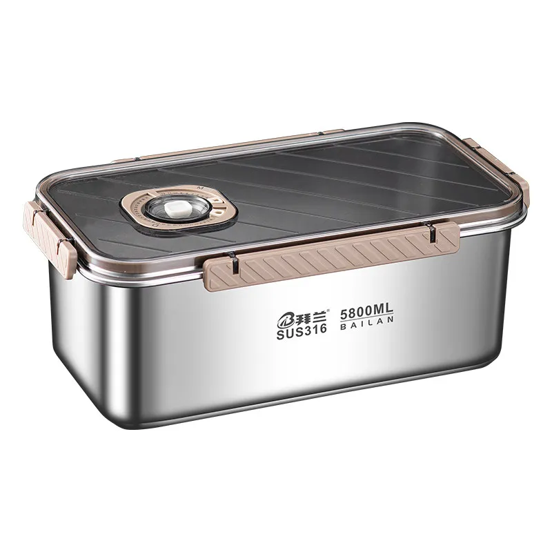 

LTT stainless steel crisper, frozen dumpling box, special fruit for refrigerator, sealed storage box