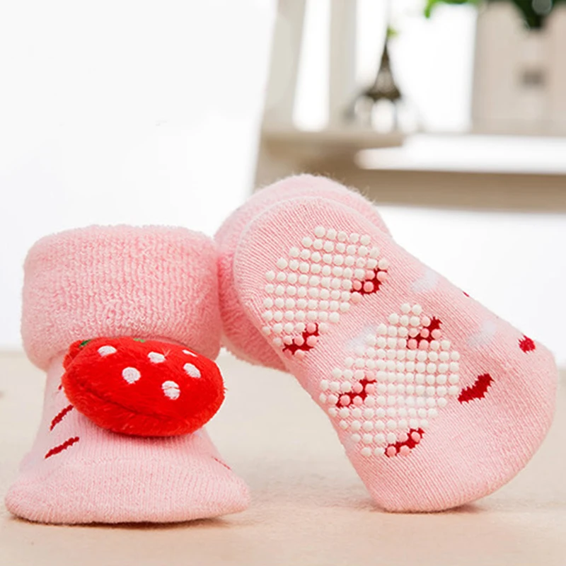 Cotton Baby Socks Stereo Doll Rubber Anti-slip Floor Cartoon Socks Kids Toddlers Winter Spring Fashion Animal Newborn 0-18 month