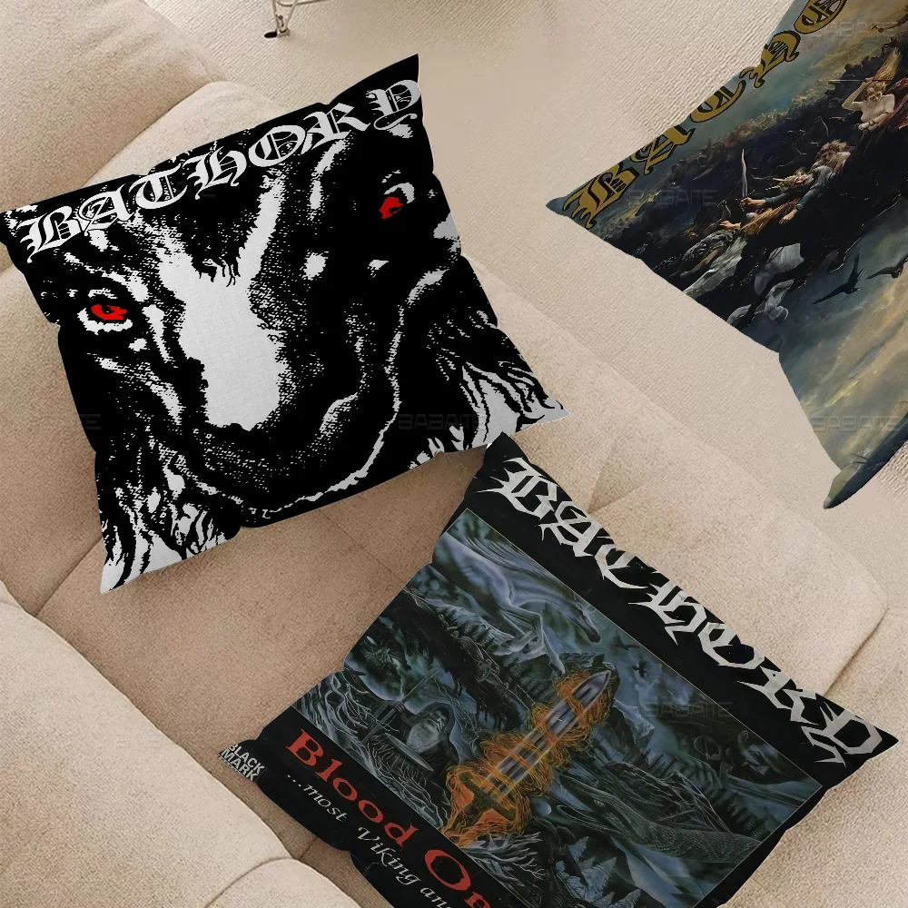 Bathory Quorthon Retro Heavy Metal Music Band Singer Pillow Cover Design Cushion Cover Decor Holiday Decorati