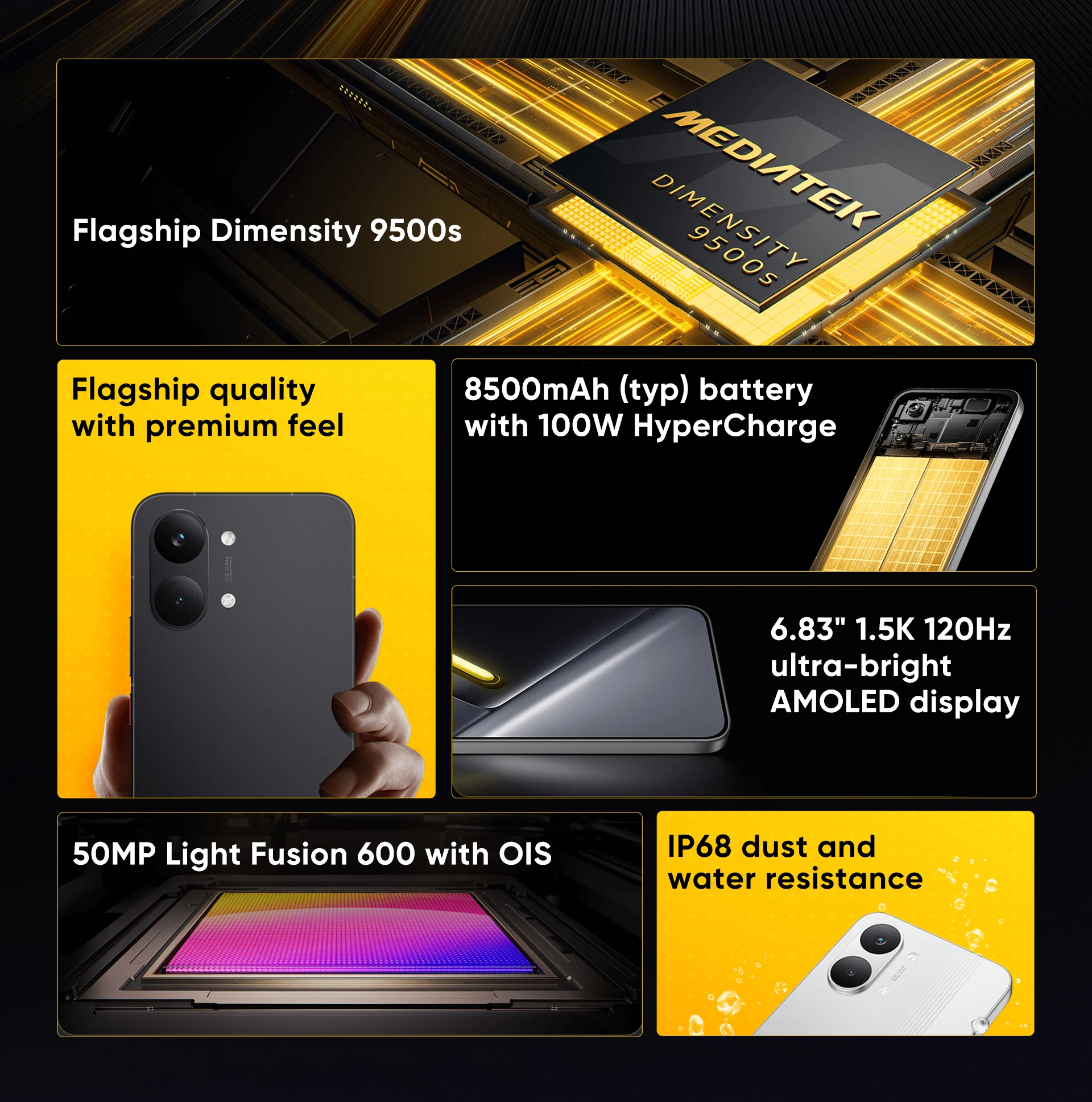 Newest Arrivals POCO X8 Pro Max Global Version 5G Smartphone Dimensity 9500s 6.83" AMOLED Display 50MP 8500mAh 100W HyperCharge