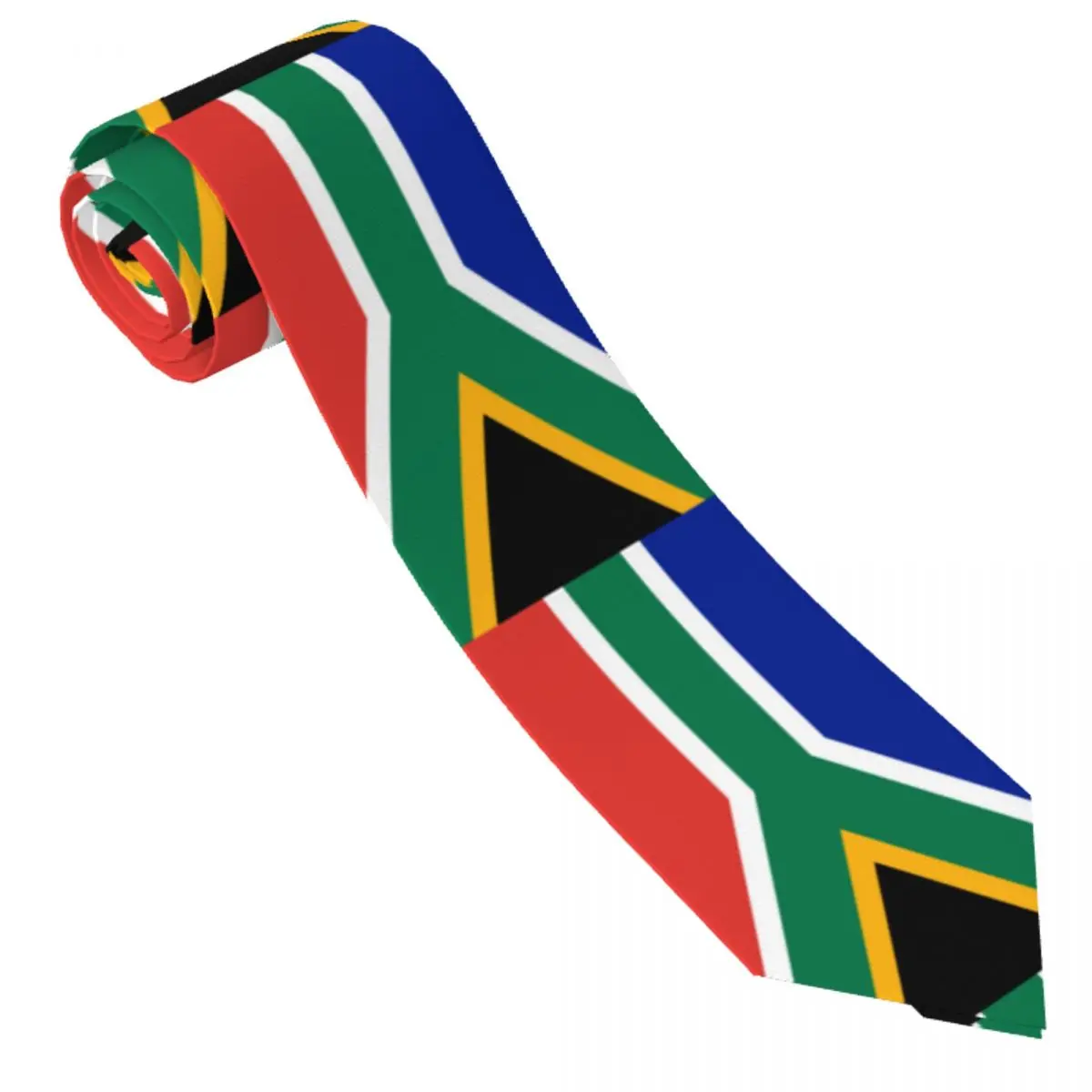 South Africa Flag Tie Emblem Stripes Cool Fashion Neck Ties For Male Wedding Party Quality Collar Tie DIY Necktie Accessories