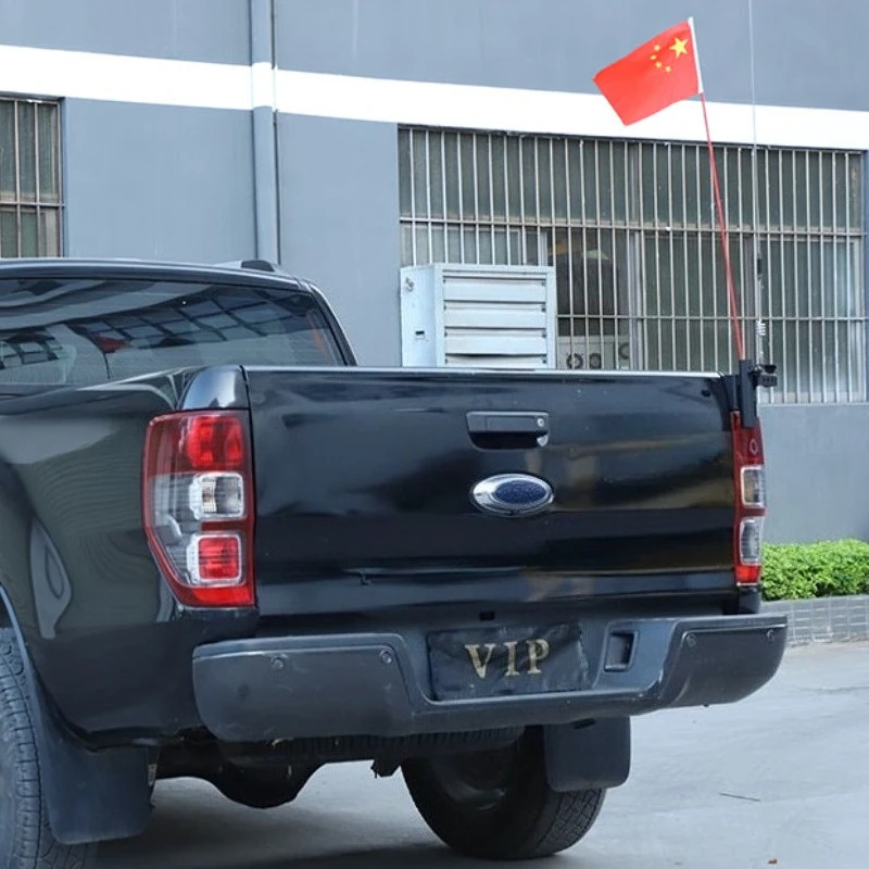 Suetlcoity For Ford Ranger Wildtrak T6 T7 T8 2015-2022 Carbon Steel Car Tail Door Antenna Flagpole Bracket Trim Car Accessories view 3