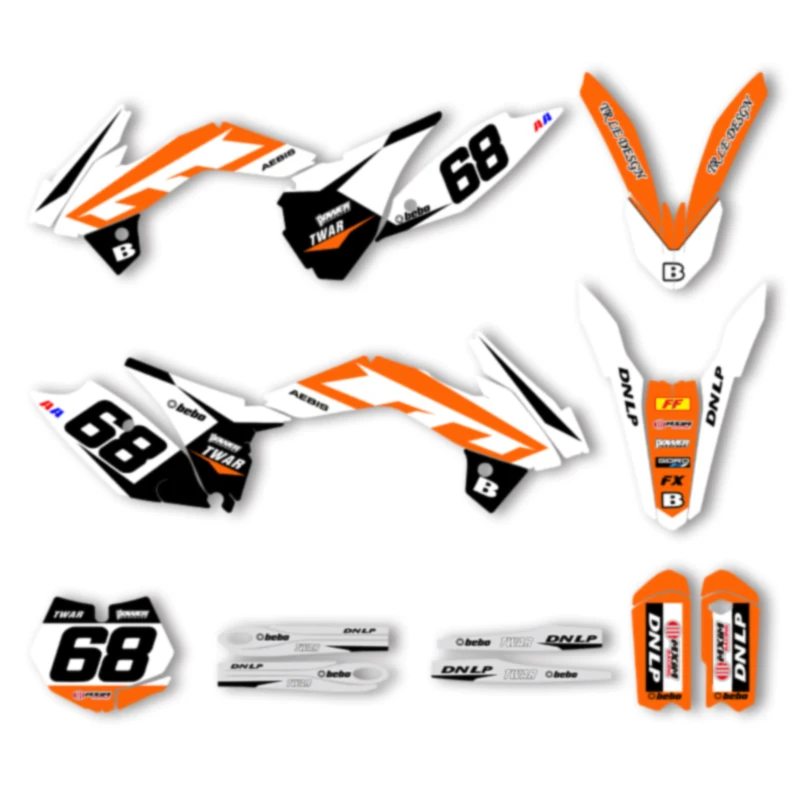 

Powerzone Custom Motorcycle Decals Stickers Kits for KTM SX85 2013-2014 2015-2017 Number Name Custom