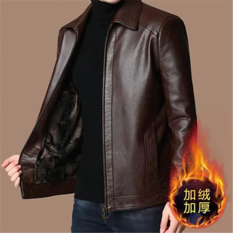 Men Leather Suit Jacket Men Slim Fit Short Coat Men Fashion Leather Jacket Streetwear Casual Blazer Jackets Male Outerwear Mens