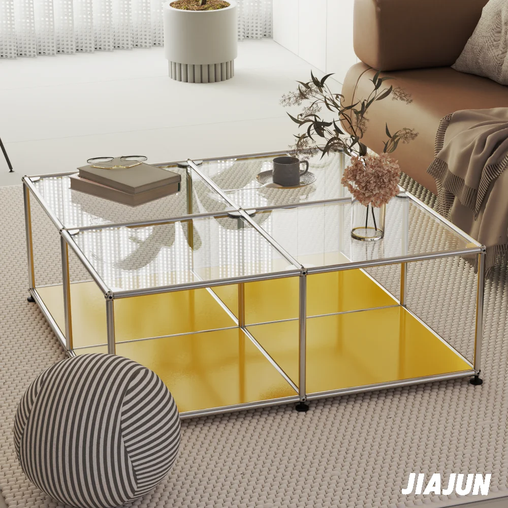 Storage Cabinet Metal Module, Coffee table, Modular Furniture, Stainless Steel Metal Board for Decoration in Living Room