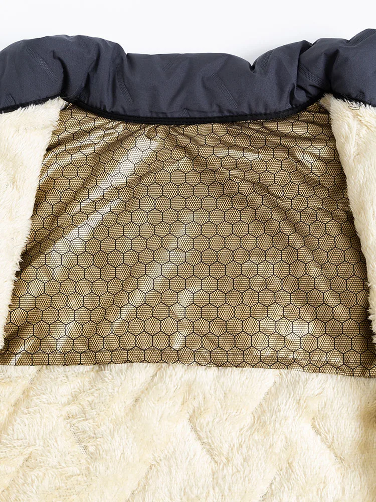 سترة شتوية متوسطة الطول للرجال معطف طويل دافئ سترات مبطنة غير رسمية بلون سادة سترات خارجية مبطنة بالصوف ملابس خارجية سميكة