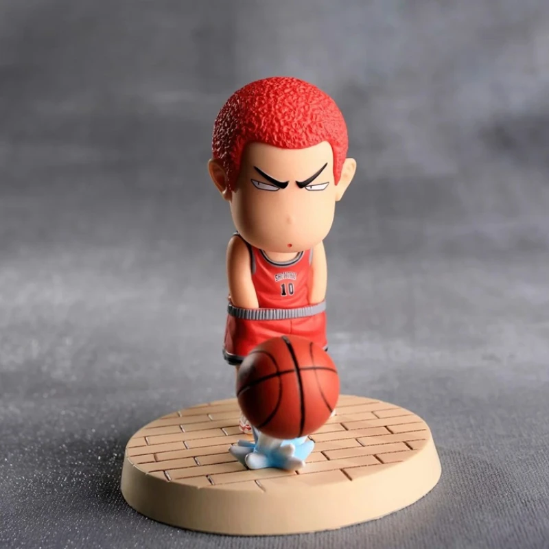 Slam Dunk Q Version Sakuragi Hanamichi Rukawa Kaede Action Figures Model Dolls Car Ornaments Kids Toys Cake Decoration