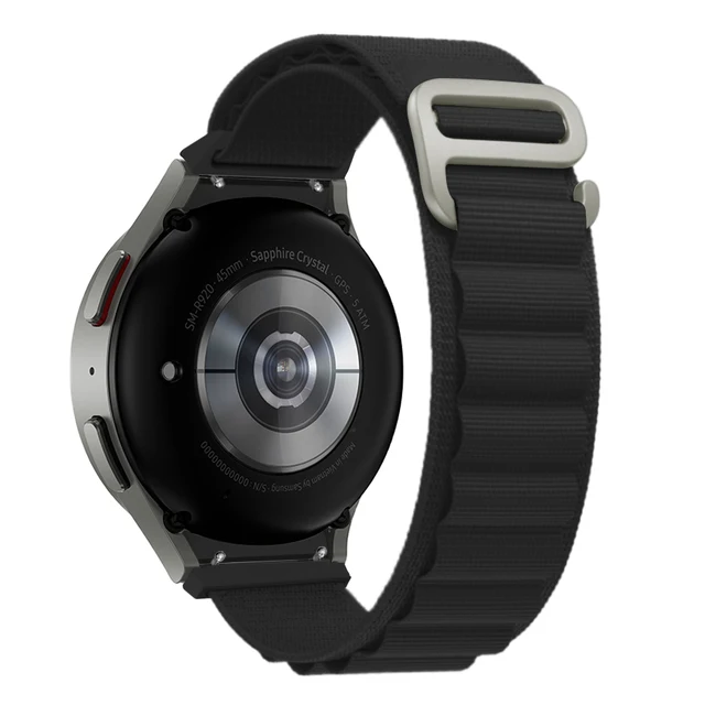 Correa de nailon Alpine Loop para Samsung Galaxy Watch 5, 40mm, 44mm, Watch 5 Pro, 45mm, Correa clásica sin huecos
