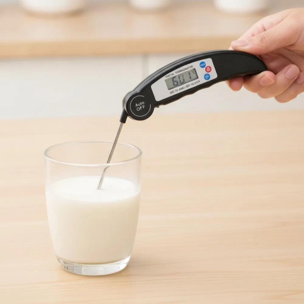 Instant Read Digital Meat Thermometer Magnetic Switchable Units Probe Food Thermometer Waterproof High Precision