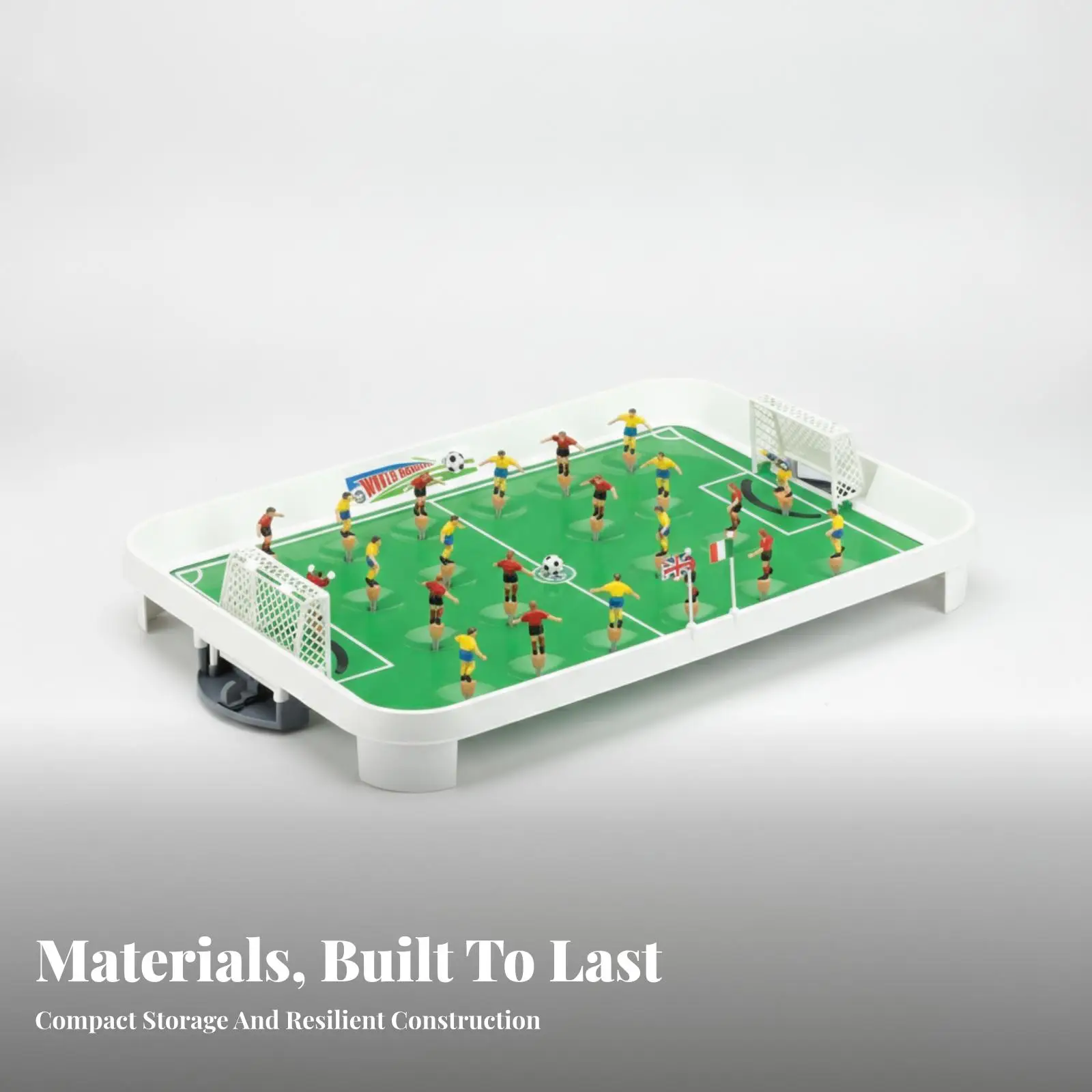 Fast-Paced Tabletop Soccer Game | Movable Goalkeeper Rods, Compact Rectangular Field, Soccer Game with figures, for Playroom