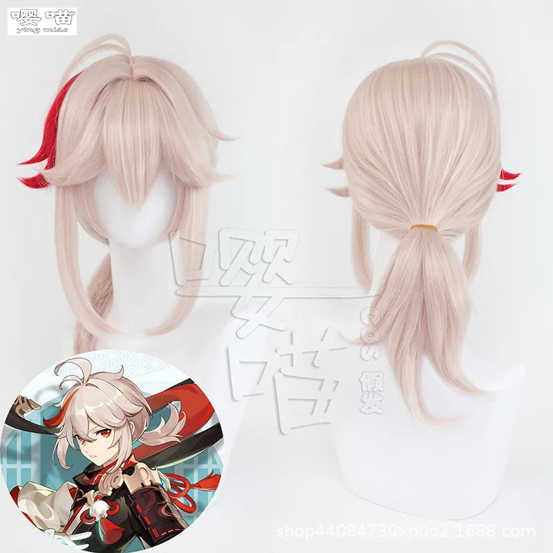 

Игра Genshin Impact Kaedehara Kazuha Косплей Парик 45 СМ Красный Розовый Термостойкие Синтетические Волосы Аниме Косплей Парики Хэллоуин Вечеринка
