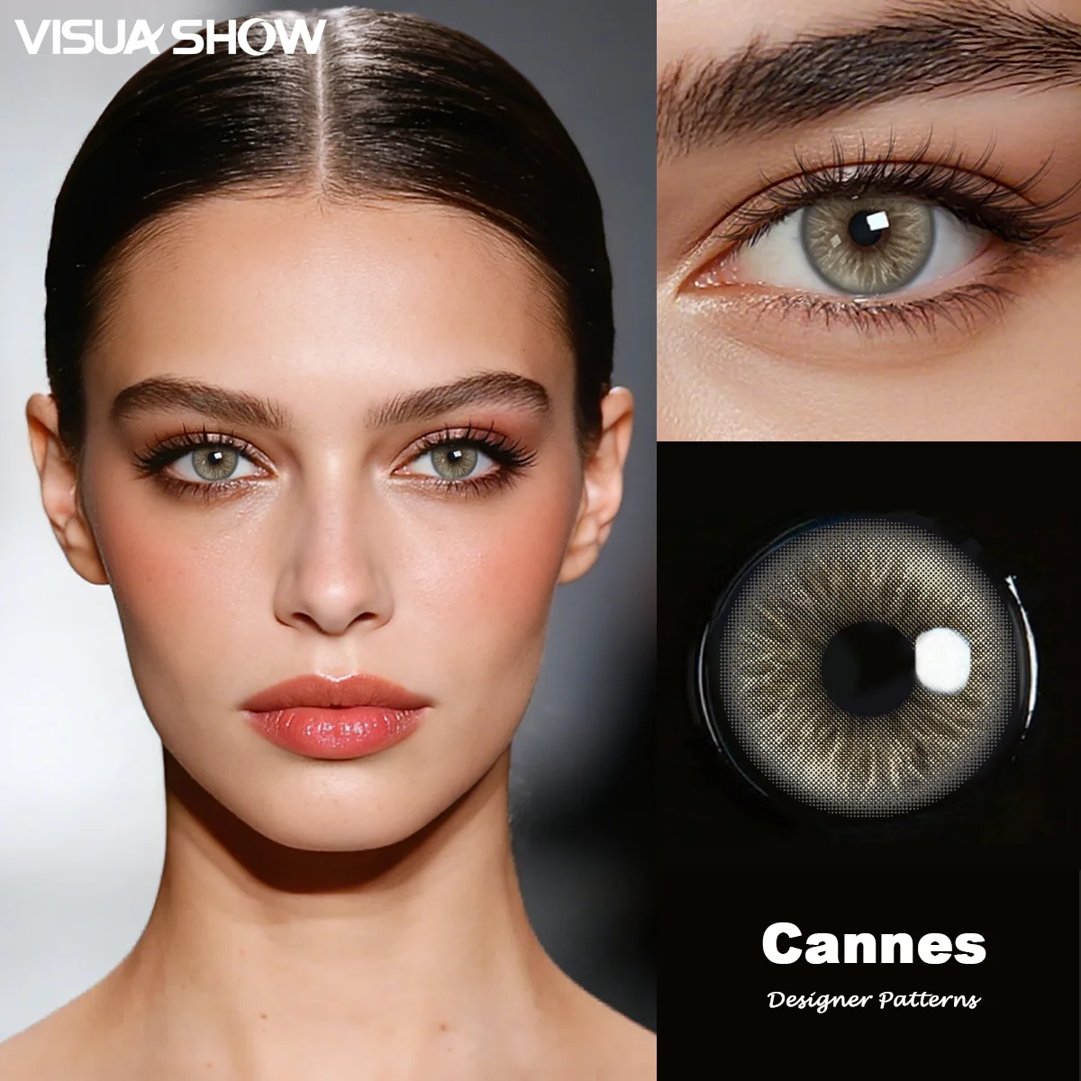 Visuashow 1 Paar Farbige Kontaktlinsen mit Starke fur Augen Make up Halbjahrlich Einweg 14.5mm Geeignet fur Taglichen Gebrauch Termine und Feste Vergrossern die Augen Perfekt fur Halloween Kostume und Cosplay – Detail 2