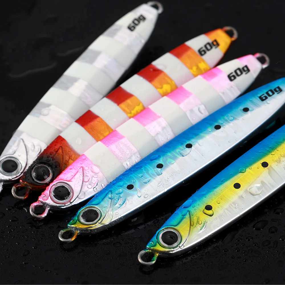 AOCLU 35g 45g 60g 80g 100g Coltsniper Speed Metal Jig  Japan Long Cast Lure Sea Fishing Sardine Shape Luminous Glow Reflective