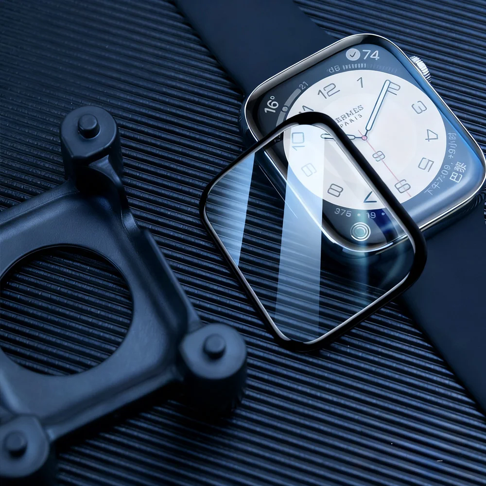 1-5PCS Protezione Dello Schermo Per Apple Watch Serie ultra 3/2 11-10 9-8-7-6 5 Se 49mm 42-46mm 41mm 45mm 40 44mm Strumento di Posizionamento + pellicola