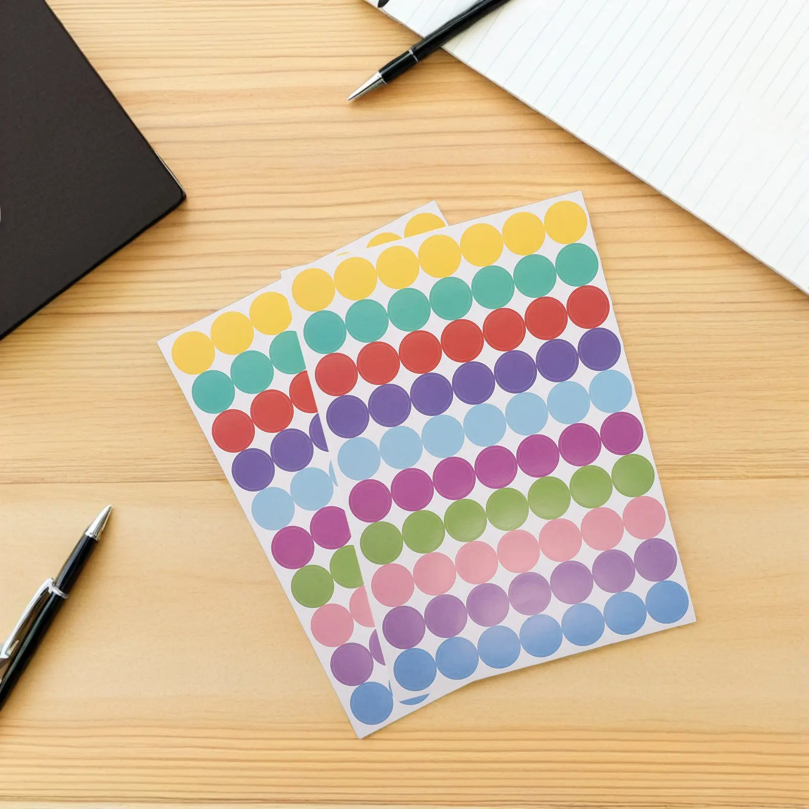 20Sheets Colored Round Dot Self Adhesive Stickers Removable Labels for Color Coding Organizing and DIY Crafts Mini Dot Stickers