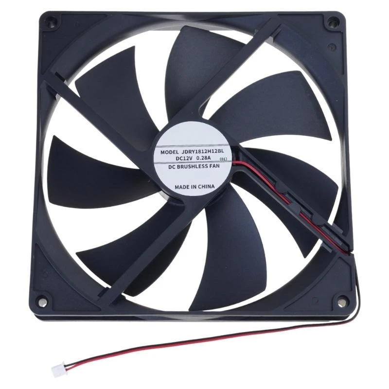 

L4MD 180mm 12V Low Noise Cooling Fan 25mm Thickness 53CFM XH2.54mm Power Connector For Cabinet Electronics