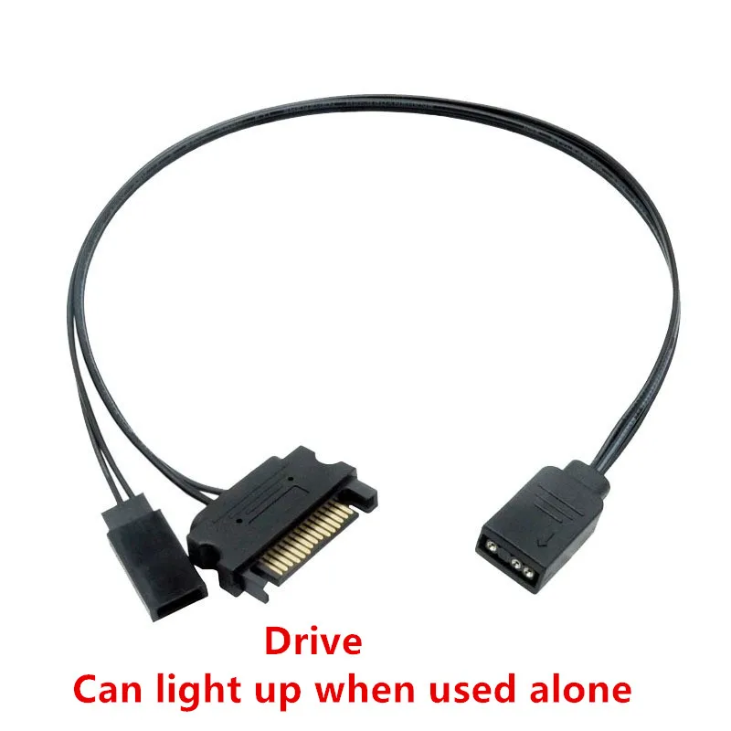 Computer ARGB Controller PC Case Manual RESET Control Sata to ARGB Reset Power Cable PC 5V 3Pin Lighting Control