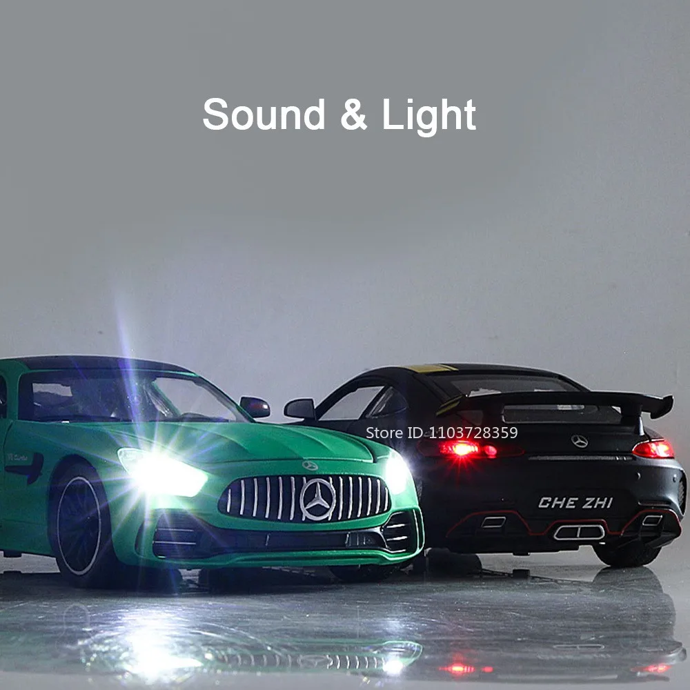 مقياس 1:24 GTR SLS SLR لعبة مجسمة سيارات رياضية سبيكة دييكاست الصوت ضوء الأبواب مفتوحة التراجع زخرفة السيارات الخارقة للأطفال الهدايا