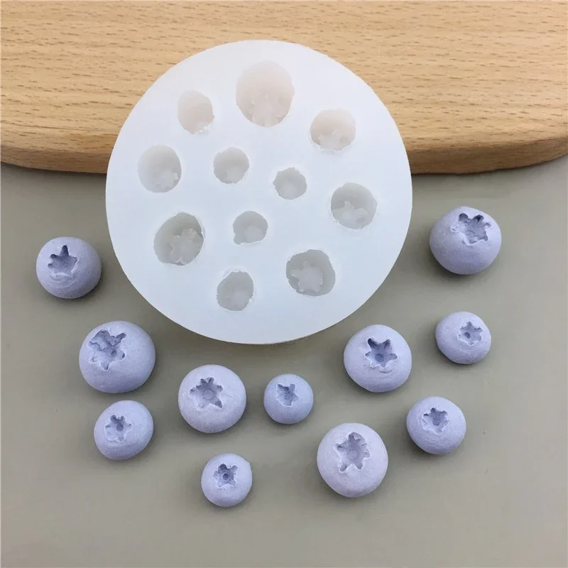 3D Blueberry Raspberry Candle Mold Simulation Fruit Fondant Silicone Mould DIY Chocolate Cookie Baking Mold Cake Decorating Tool