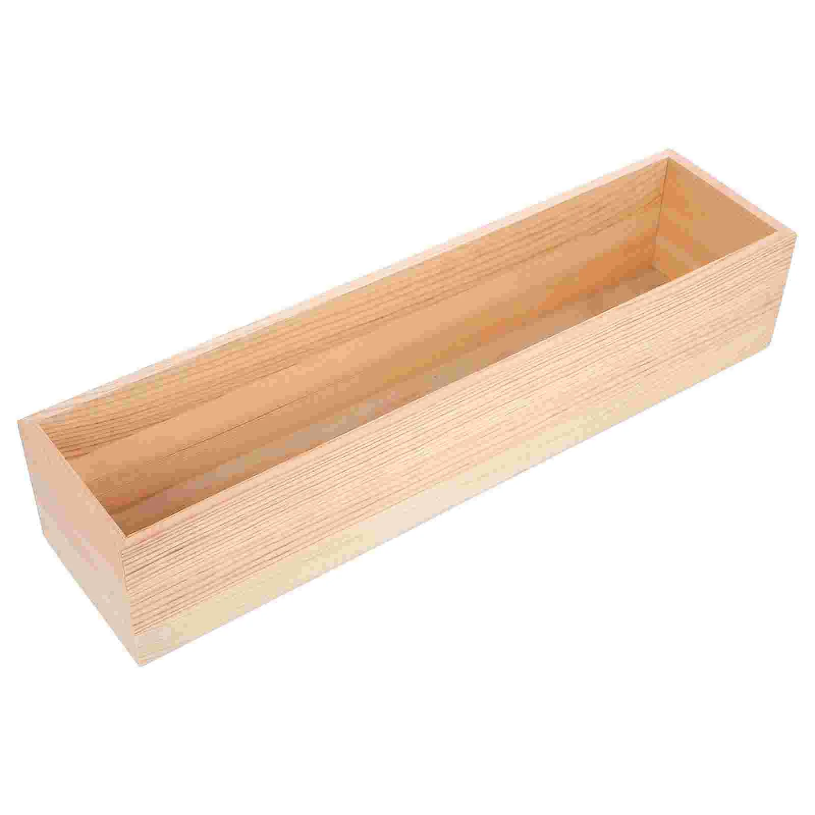 

Storage Wooden Box Without Lid Organizer Boxes Small Unpainted for Vintage Jewelry Gift Cases