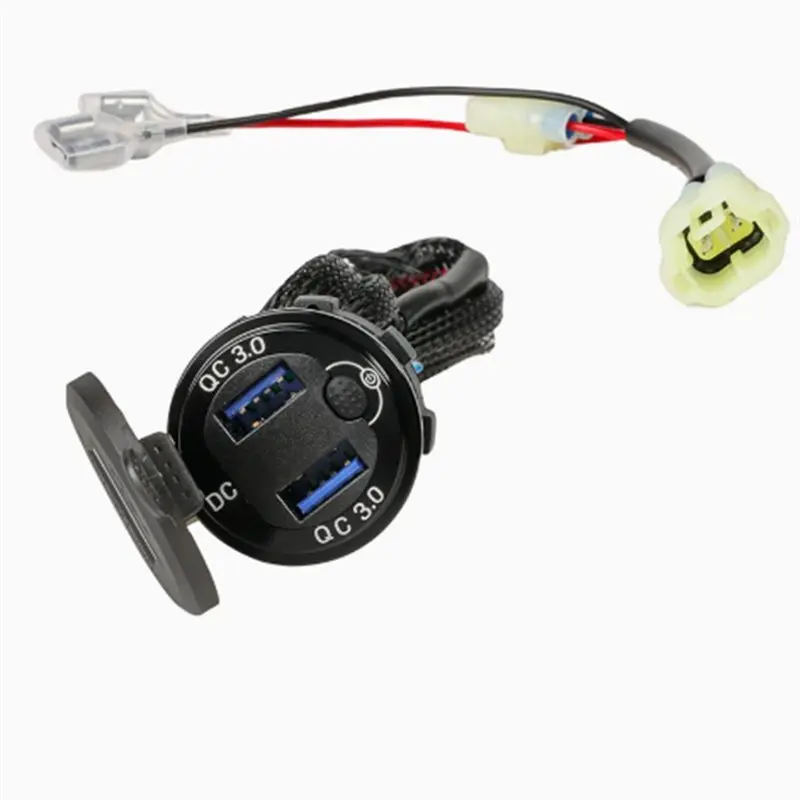 QC3.0 Dual USB Socket For Honda For CB500X CB400X NX500 NX400 12V-24V 2021-2025 Motorcycle