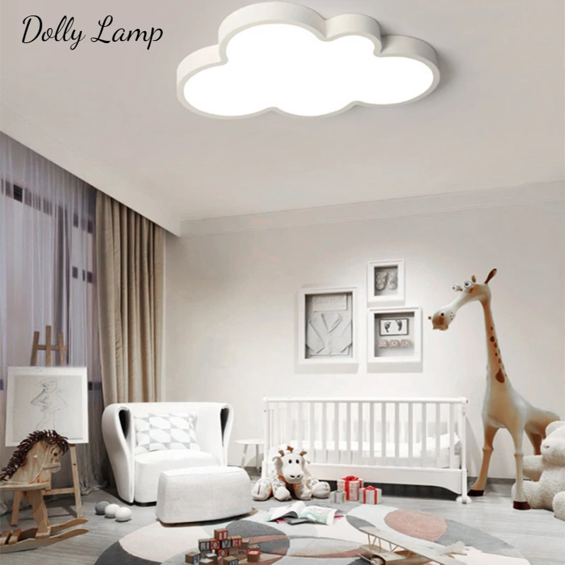 

Cute Clouds LED Ceiling Lights Children's Bedroom Dimming Ceiling Lamp for Children's Living Room Decoration Modern Ceiling Lamp