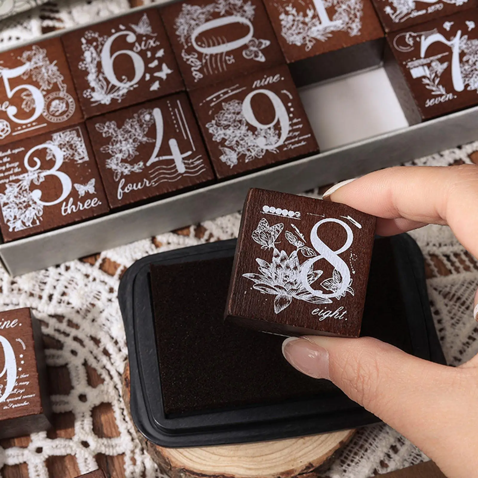 

10Pcs Number Symbol Stamps Kit Decorative Lightweight Multipurpose Creative DIY